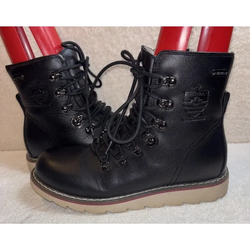 Royal Canadian Caplan Black Zip Boots Waterproof Men Size 8.5